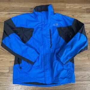 Vintage The North Face Mens Black Blue Large Gore-Tex Windbreaker Jacket No Hood